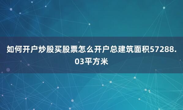 如何开户炒股买股票怎么开户总建筑面积57288.03平方米